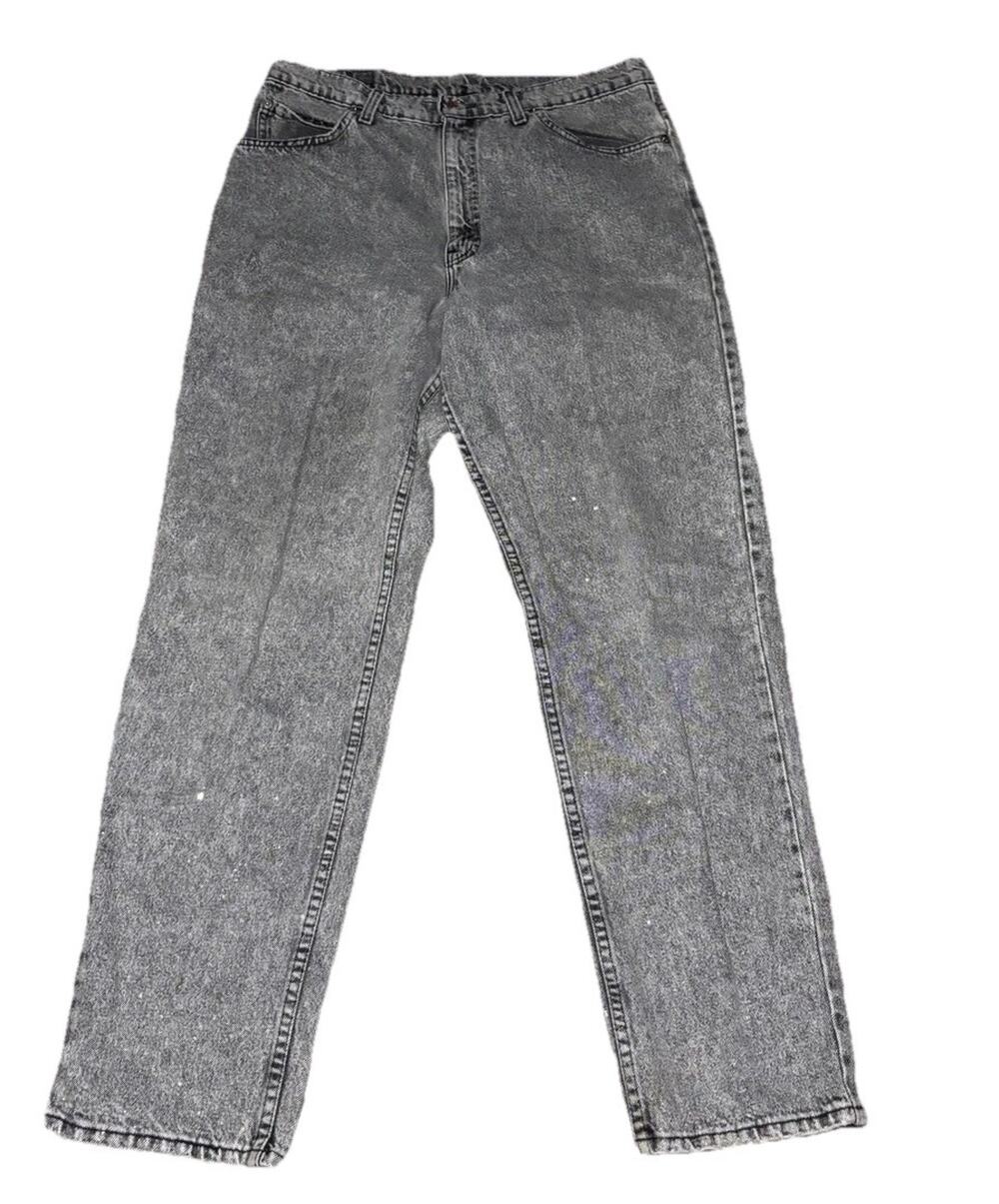 Vintage Britannia Jeans Acid Wash Gray 34 x 32 Men's 100% Cotton Made in USA